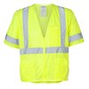 Ironwear Polyester Mesh Safety Vest Class 3 w/ Zipper & 6 Pockets (Lime/Large) 1294-LZ-LG